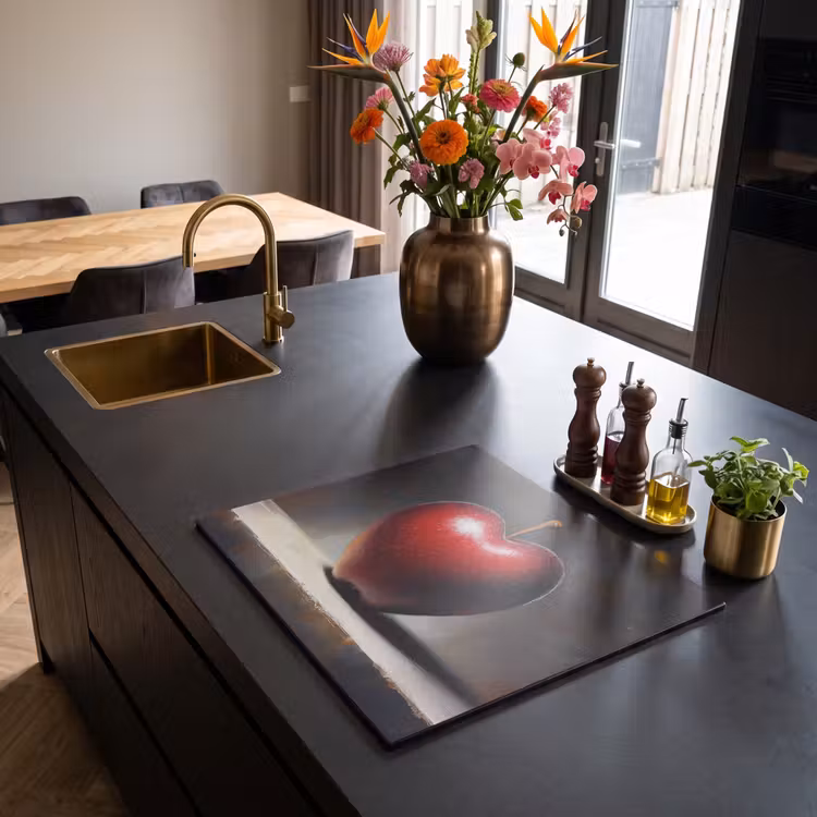 Induction hob protector - Apple - Heart - Red — 2