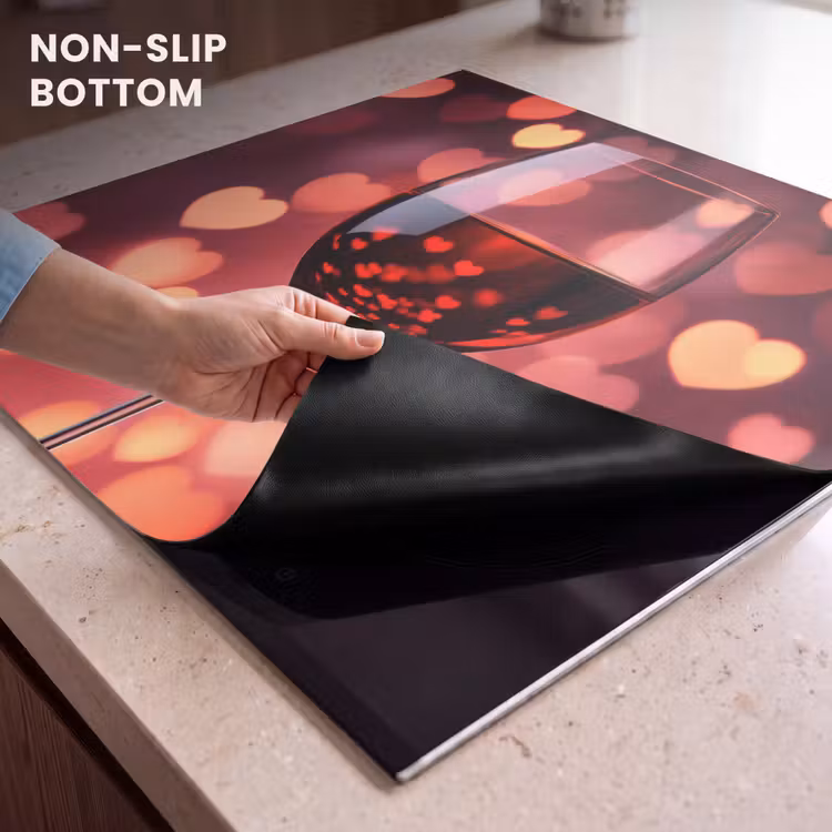 Induction hob protector - Red - Wine - Hearts — 5