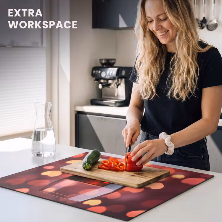 Induction hob protector - Red - Wine - Hearts — 7