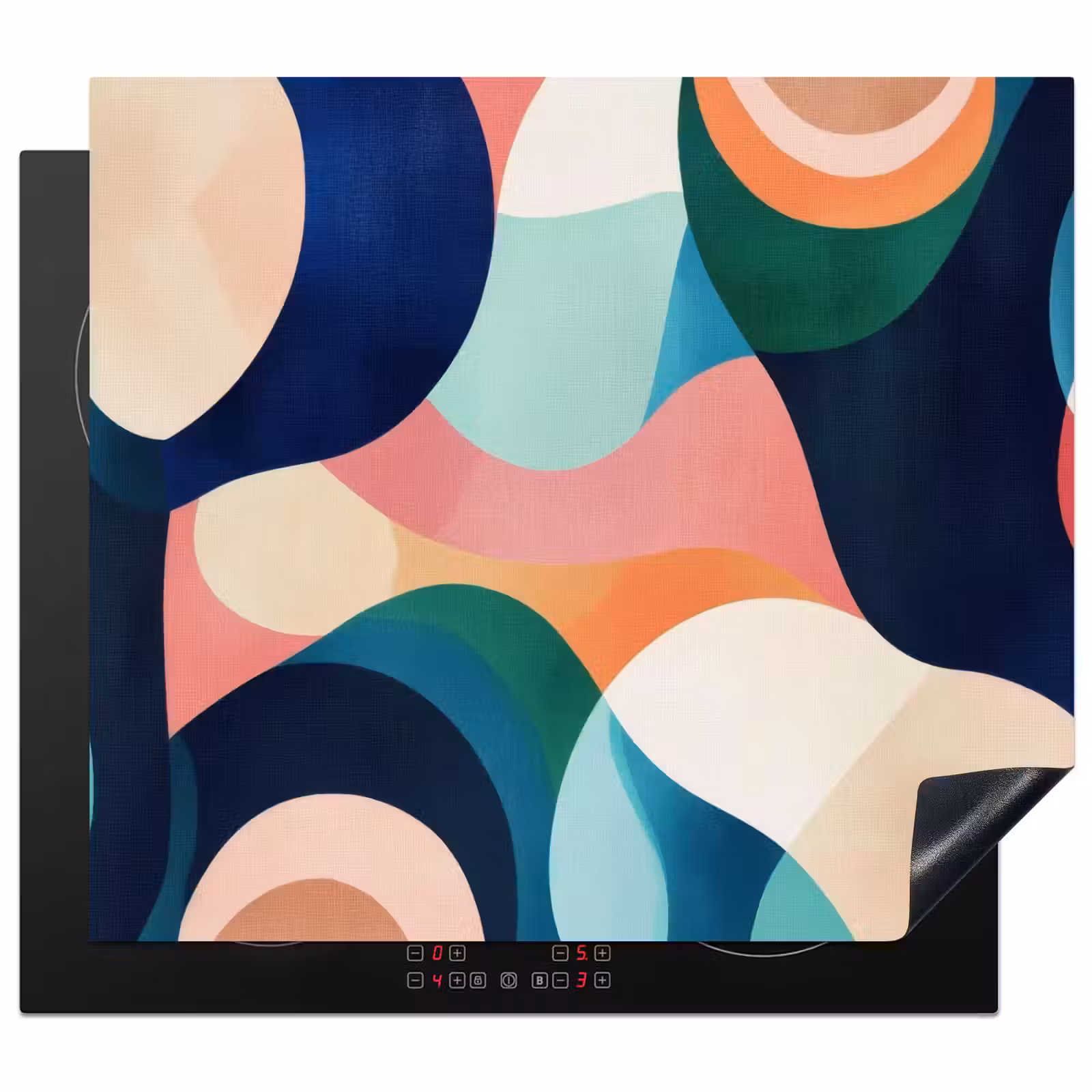 Induction hob protector - Abstract - Blue - Pink — 1