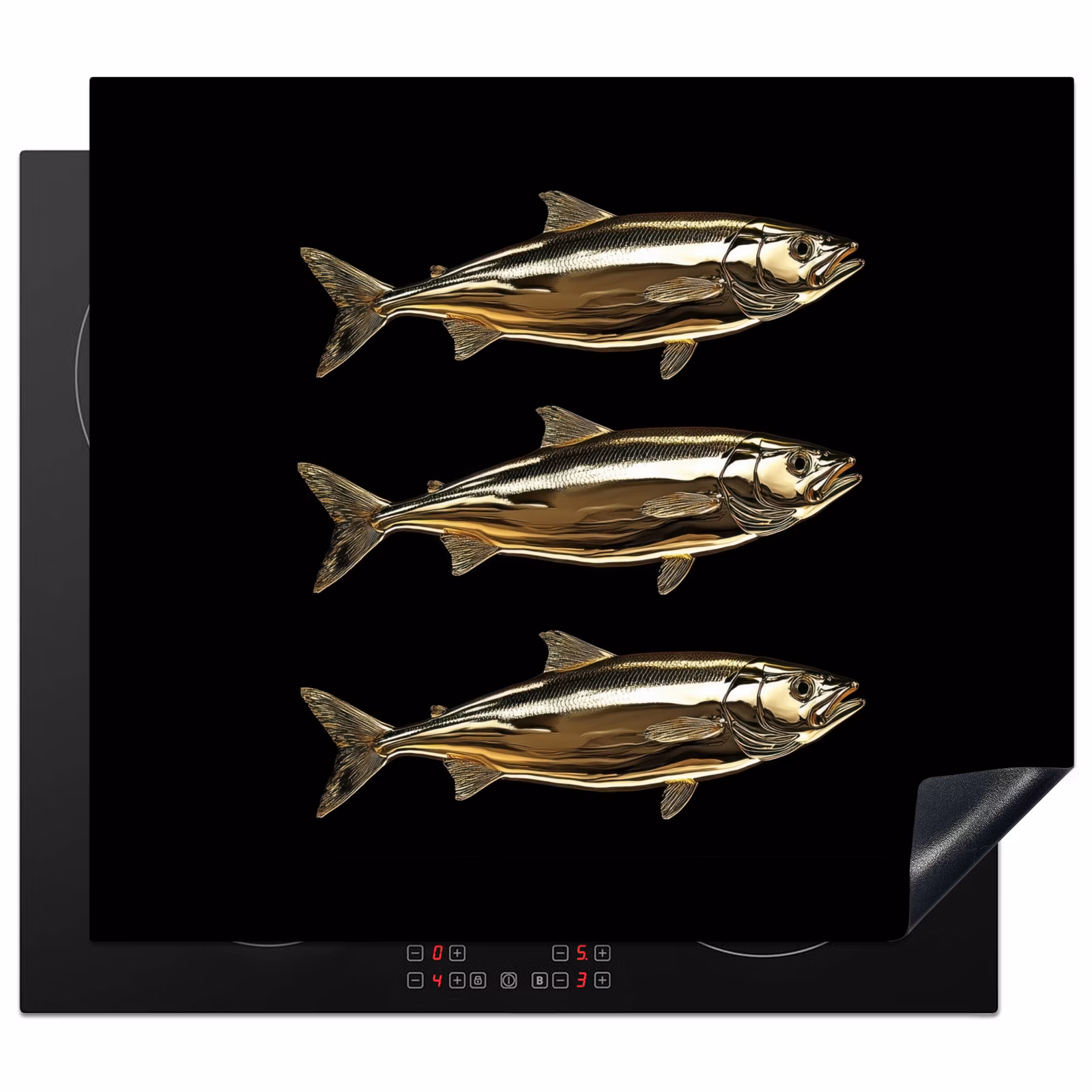 Induction hob protector - Pisces - Gold - Black — 1