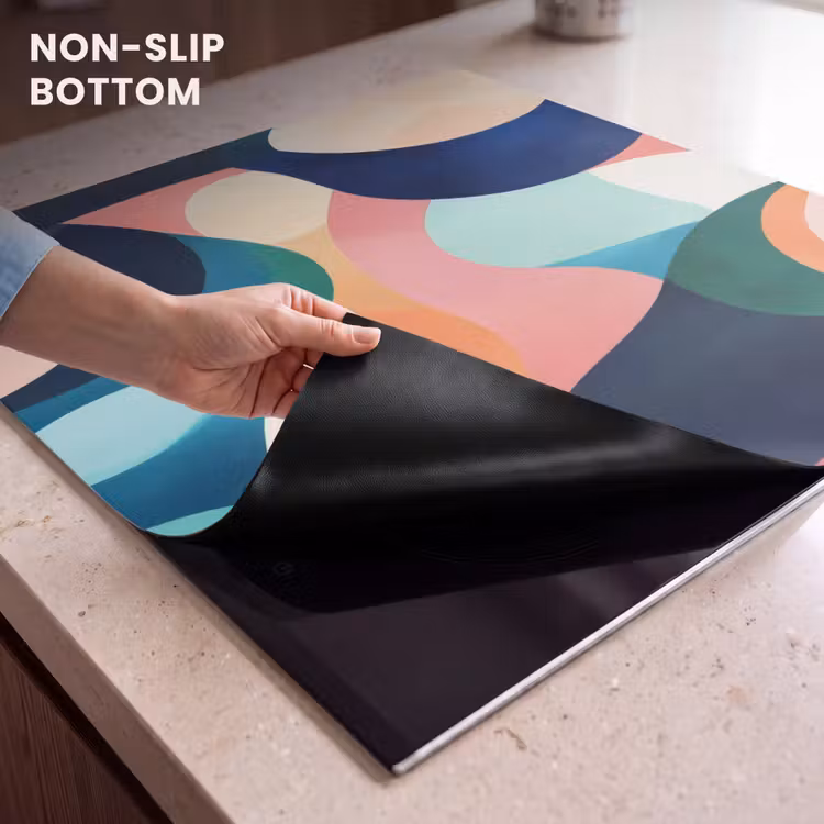 Induction hob protector - Abstract - Blue - Pink — 5