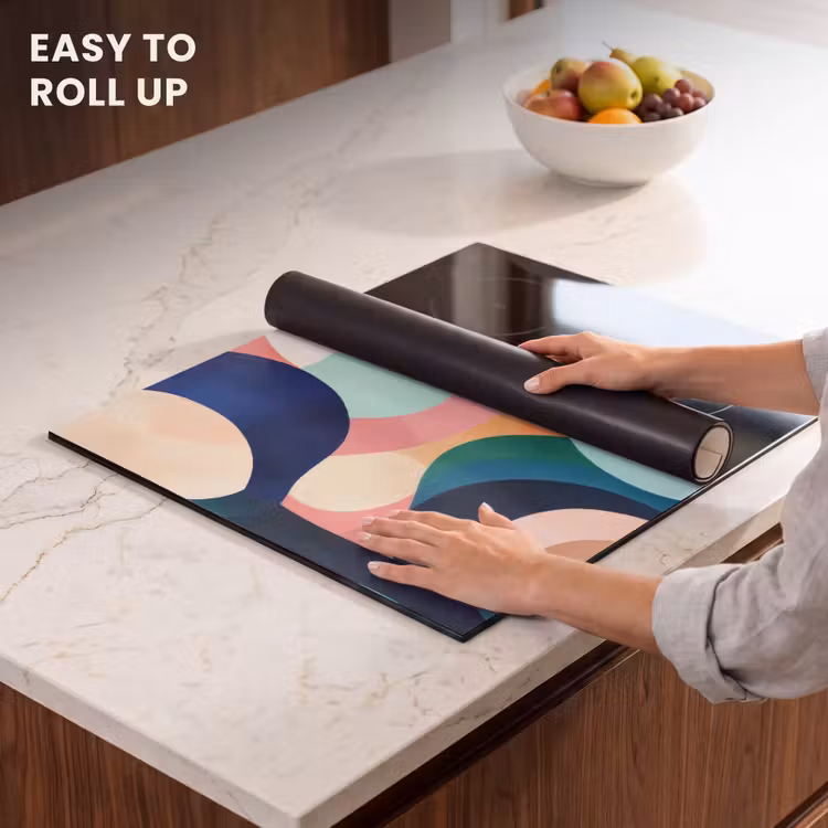 Induction hob protector - Abstract - Blue - Pink — 6