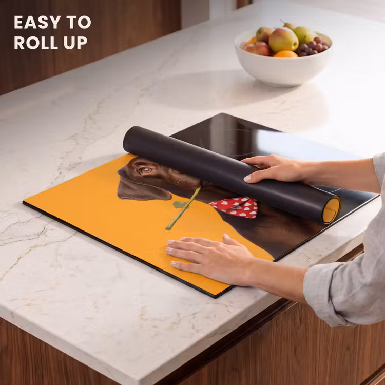 Induction hob protector - Dog - Orange - Rose - Valentine — 6