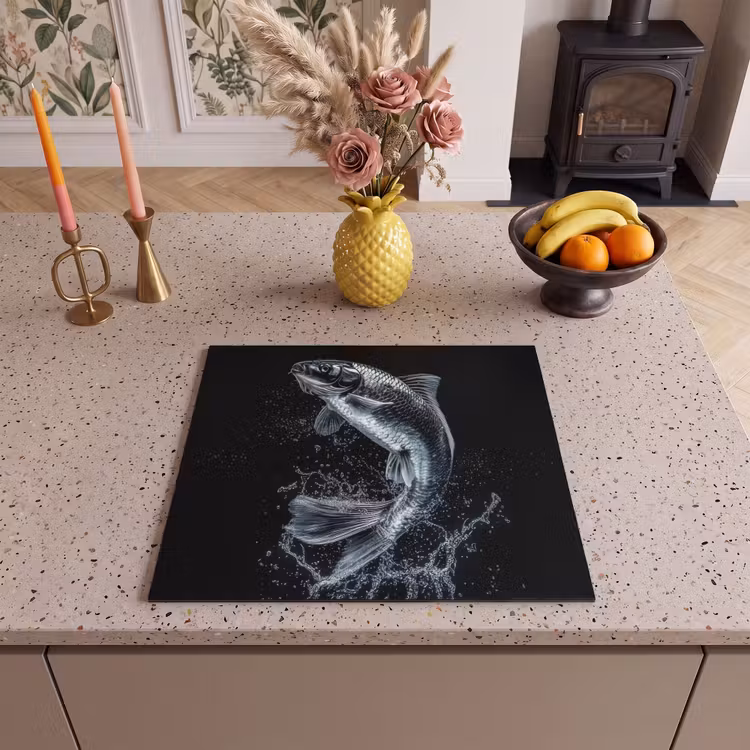 Induction hob protector - Fish - Koi - Black - Water — 3