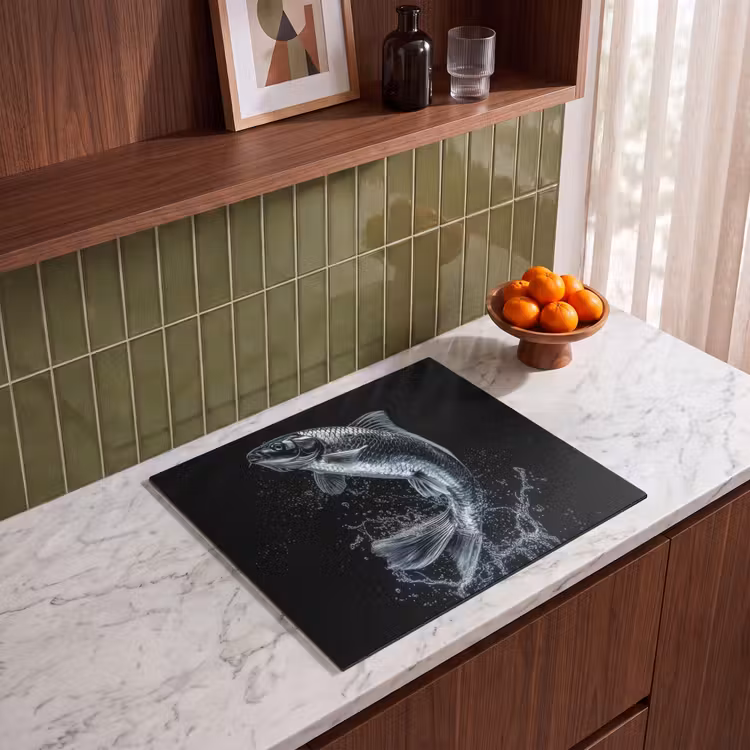Induction hob protector - Fish - Koi - Black - Water — 4