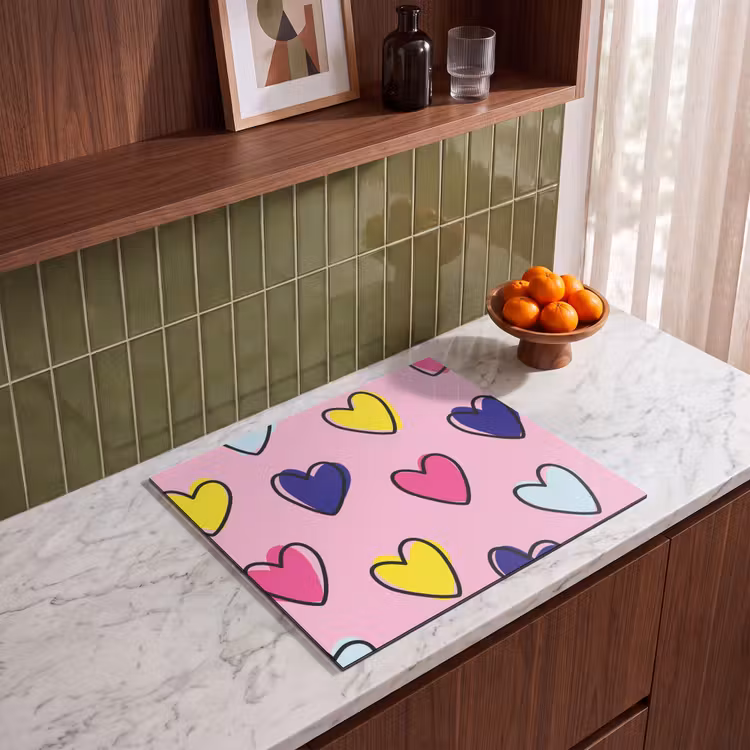 Induction hob protector - Hearts - Valentine - Pattern - Colorful — 4