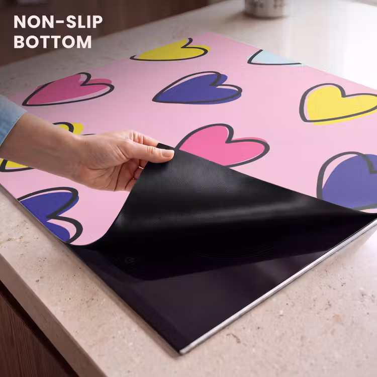 Induction hob protector - Hearts - Valentine - Pattern - Colorful — 5