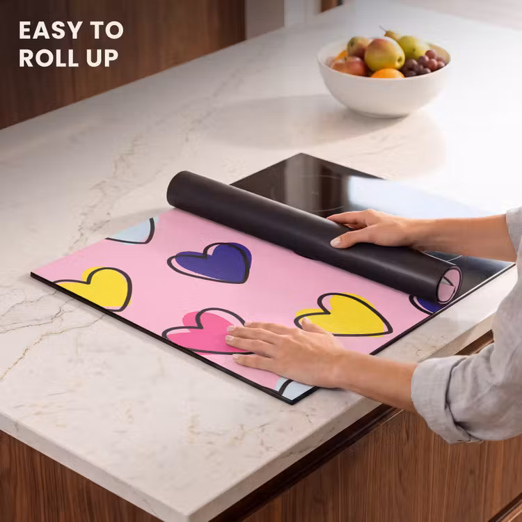 Induction hob protector - Hearts - Valentine - Pattern - Colorful — 6