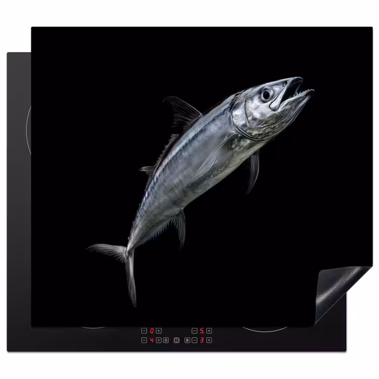 Induction hob protector - Mackerel - Fish - Black — 1