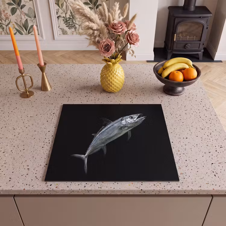 Induction hob protector - Mackerel - Fish - Black — 3