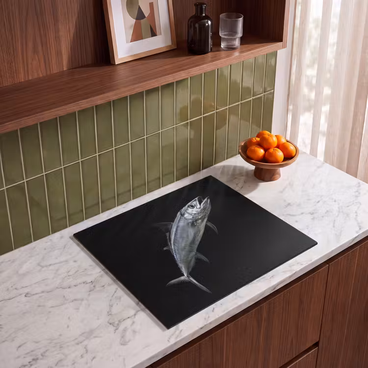 Induction hob protector - Mackerel - Fish - Black — 4