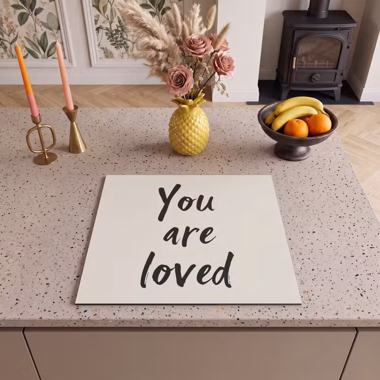 Induction hob protector - Minimalist - Beige - Love — 3