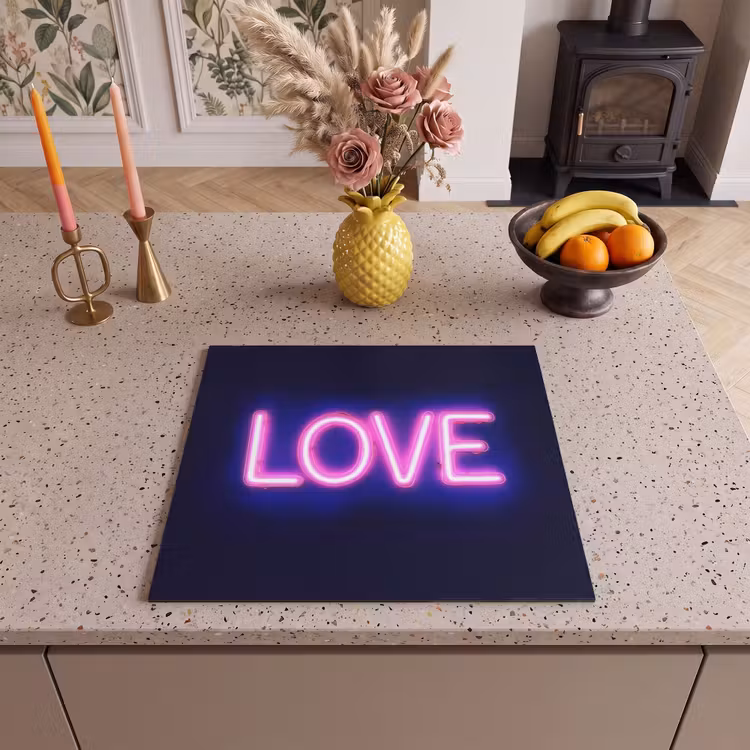 Induction hob protector - Neon - Love - Valentine — 3