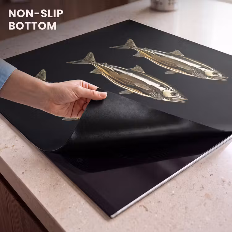 Induction hob protector - Pisces - Gold - Black — 5