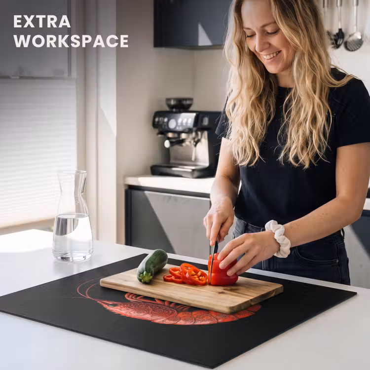 Induction hob protector - Shrimp - Red - Animals — 7