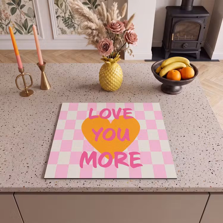 Induction hob protector - Valentine - Love - Pink - Orange — 3