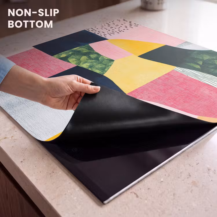 Induction hob protector - Abstract - Pink - Rugs - Shapes - Yellow — 5