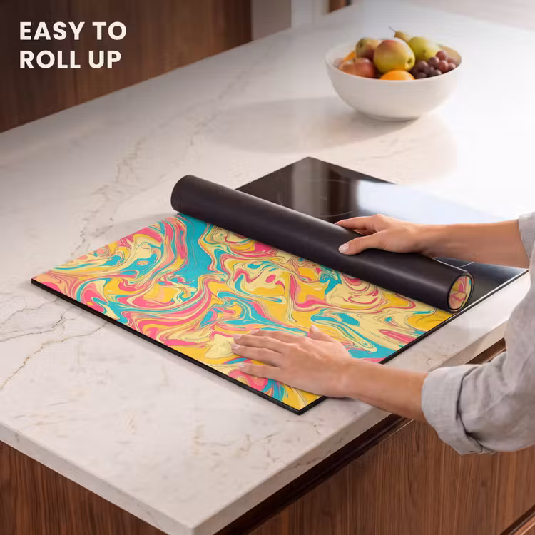 Induction hob protector - Yellow - Pink - Blue - Retro — 6