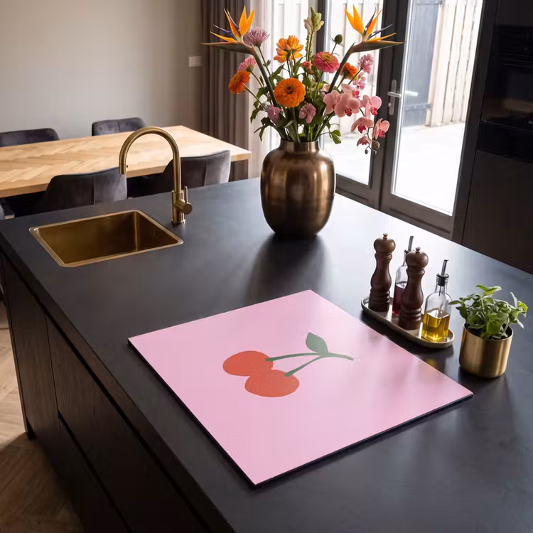 Induction hob protector - Cherry - Pink - Illustration — 2