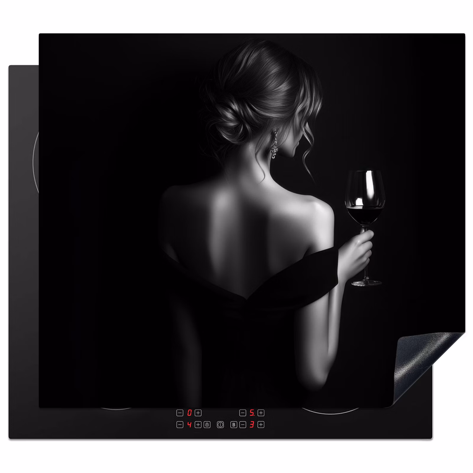 Induction hob protector - Woman - Wine - Dress — 1