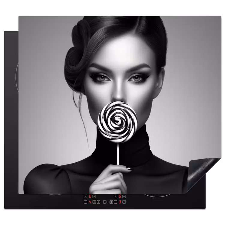 Induction hob protector - Woman - Lolly - Black — 1