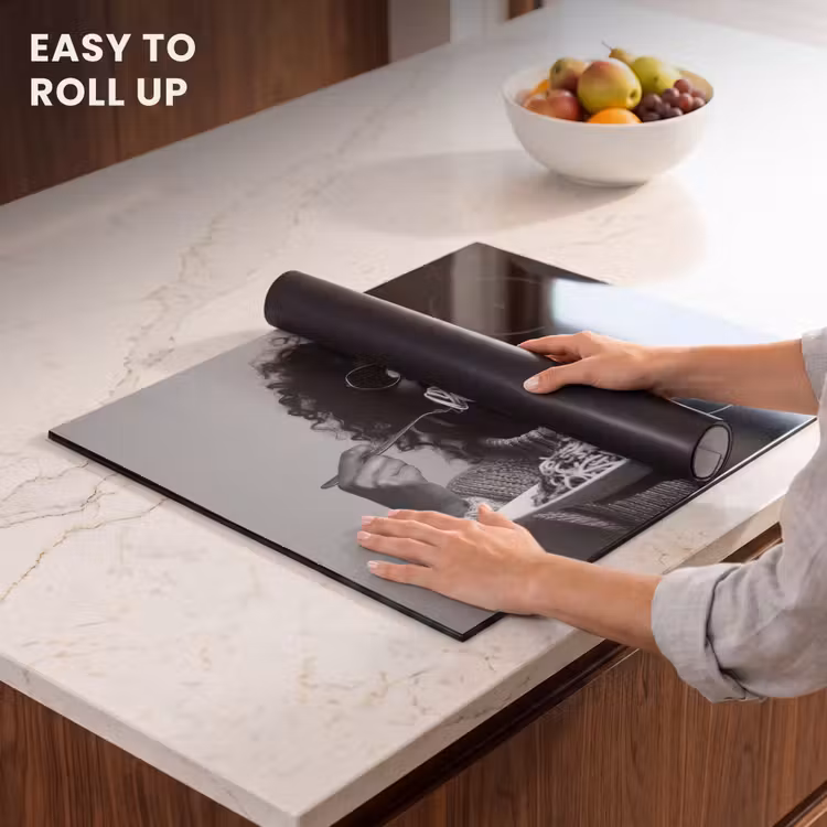 Induction hob protector - Woman - Pasta - Black - White — 6