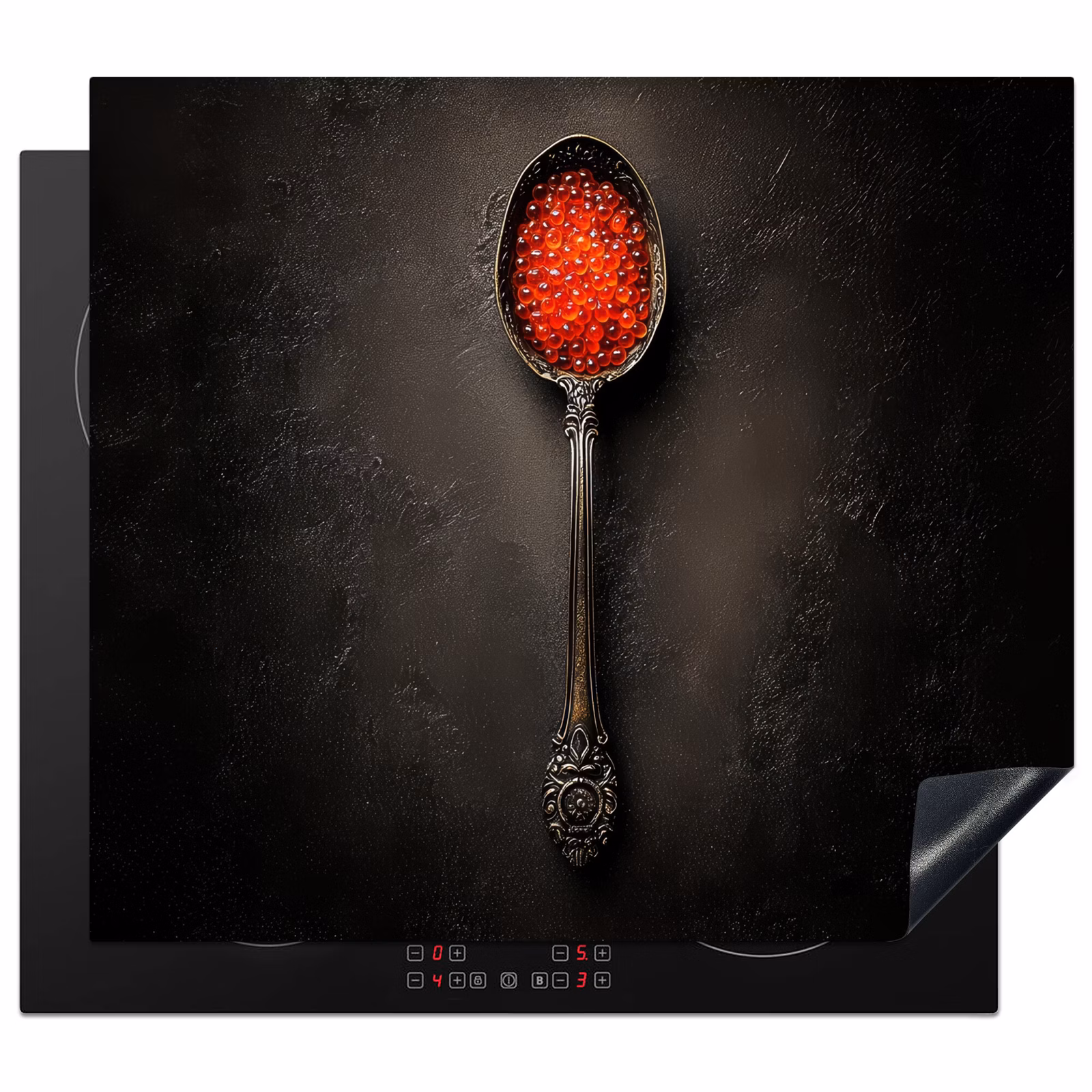Induction hob protector - Black - Spoon - Caviar — 1