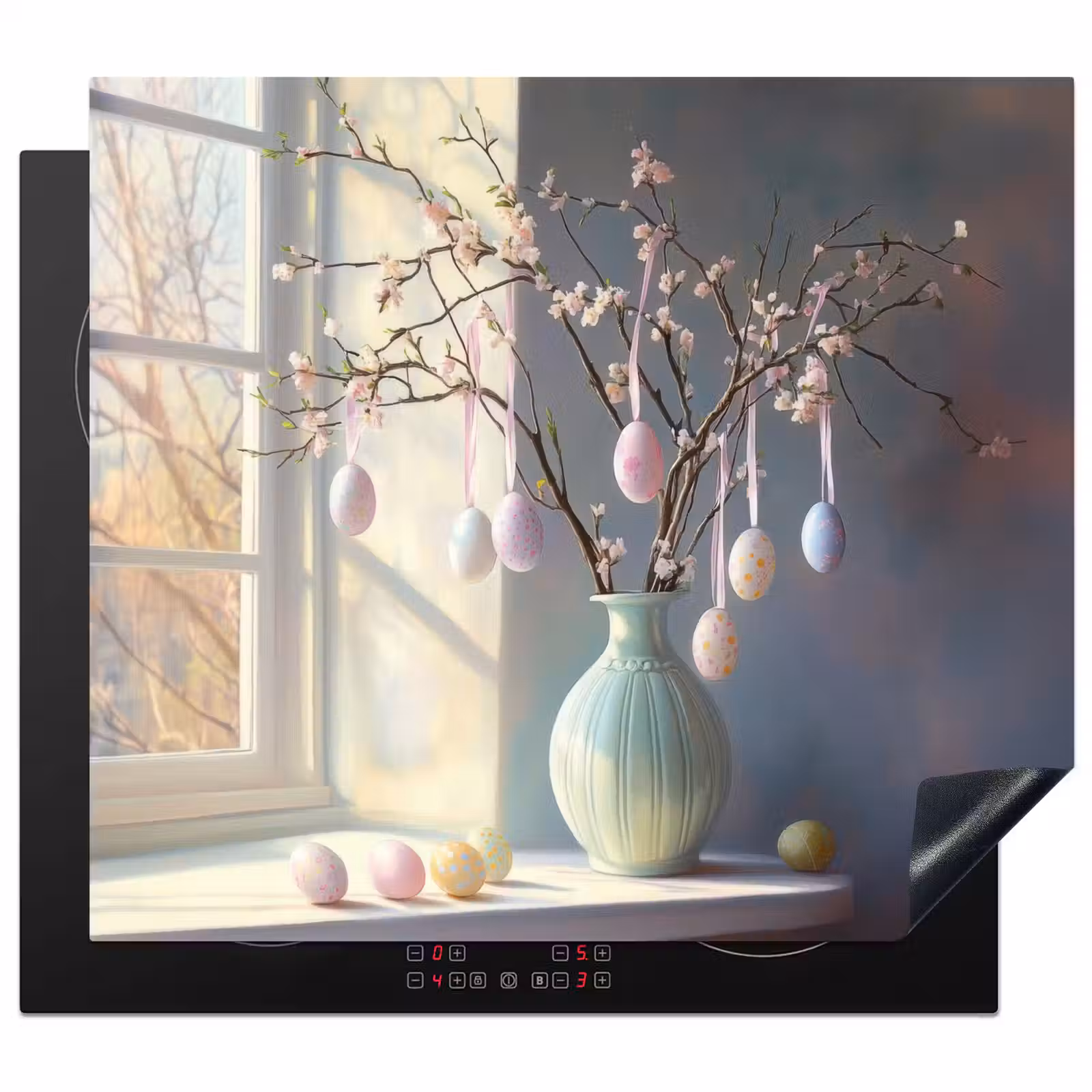 Induction hob cover - Still Life - Vase - Easter Branch — 1