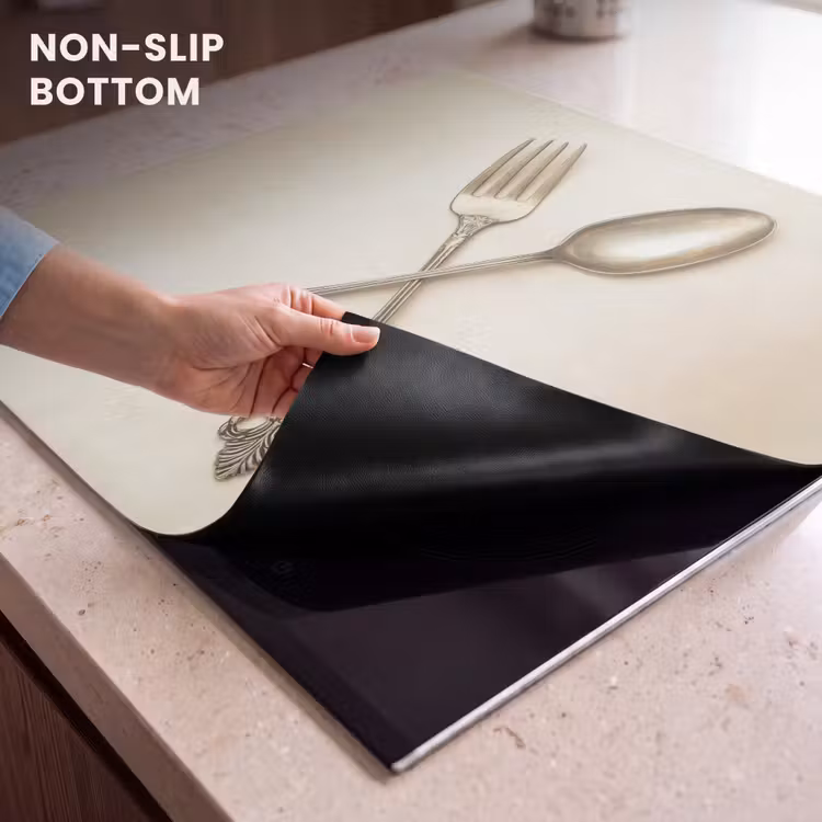 Induction hob protector - Beige - Vintage - Cutlery — 5