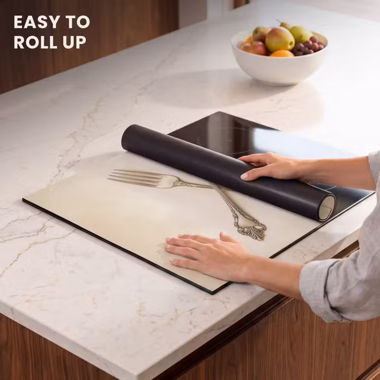 Induction hob protector - Beige - Vintage - Cutlery — 6