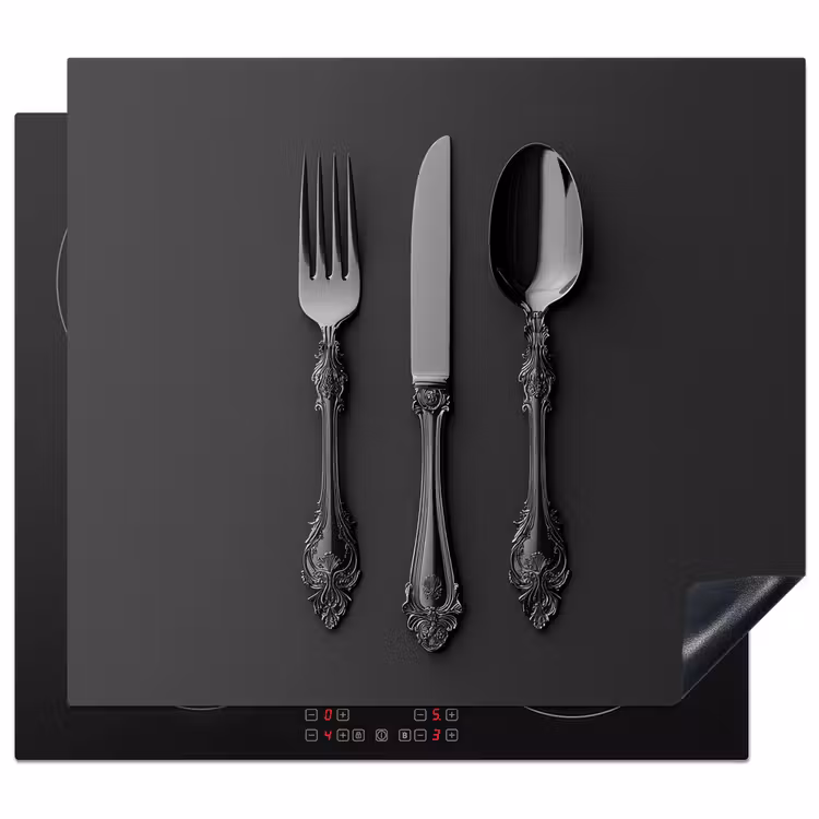 Induction hob protector - Cutlery - Black — 1