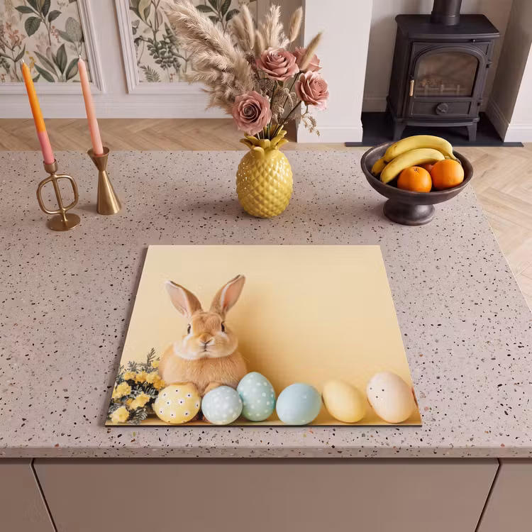 Induction hob cover - Eggs - Rabbit - Pastel shades — 3