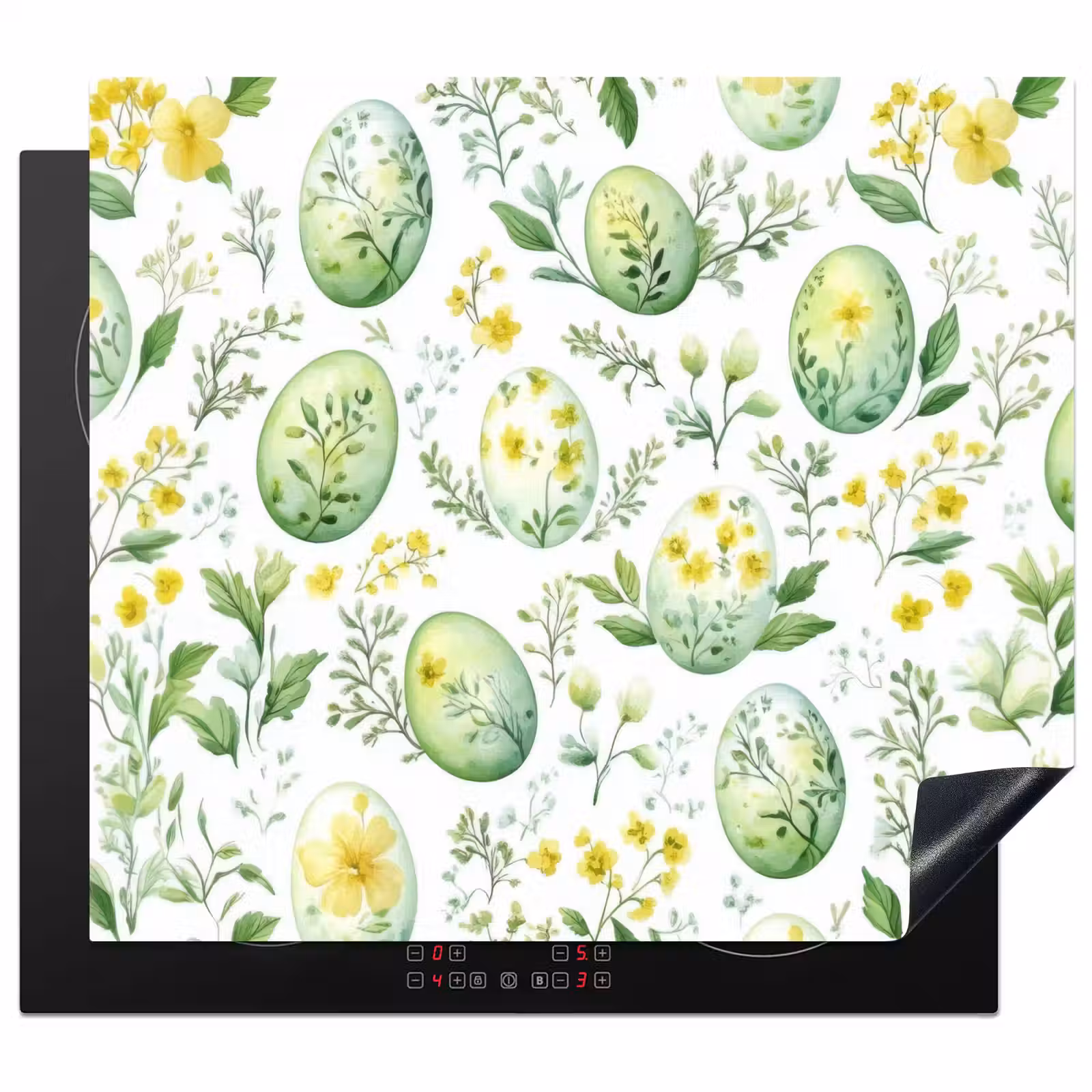 Induction hob cover - Pattern - Green - Eggs — 1