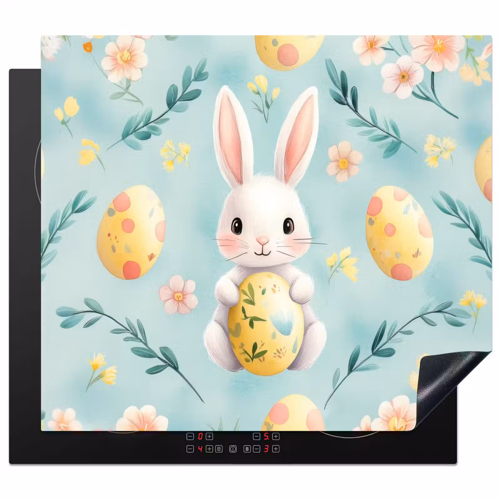 Induction hob cover - Rabbit - Eggs - Branches — 1