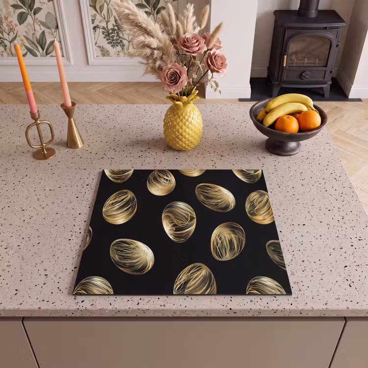 Induction hob cover - Eggs - Gold - Pattern — 3