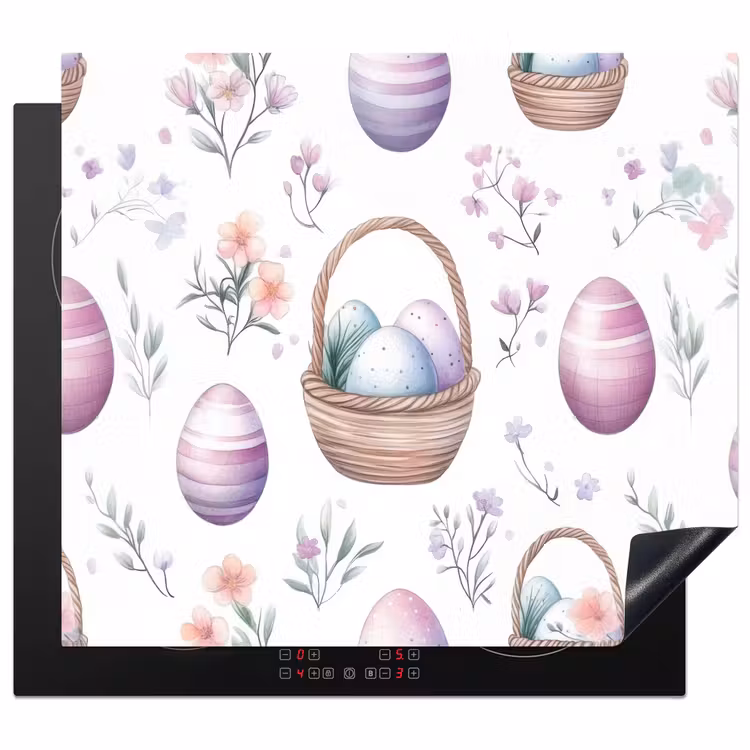 Induction hob cover - Flowers - Easter eggs - Pattern — 1