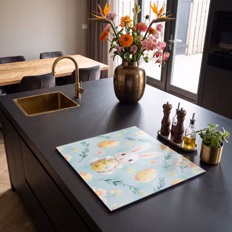 Induction hob cover - Rabbit - Eggs - Branches — 2