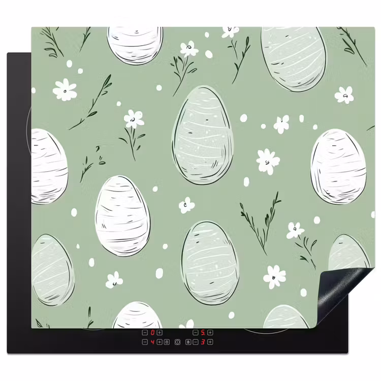 Induction hob cover - Green - Eggs - Pattern — 1