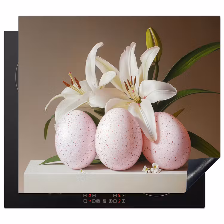 Induction hob cover - Lilies - Eggs - Easter — 1
