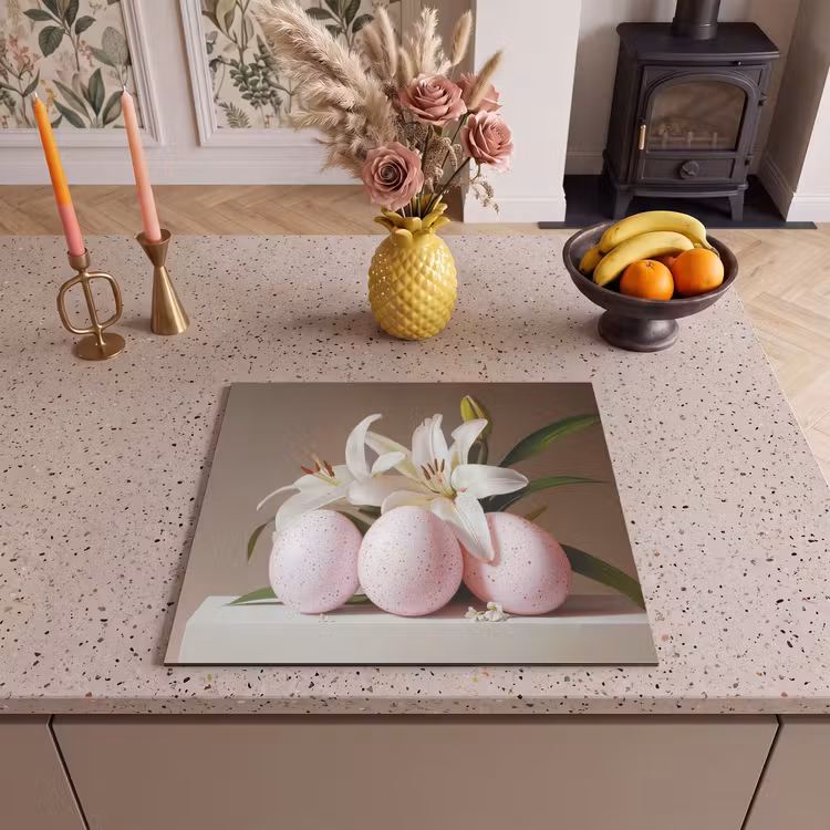 Induction hob cover - Lilies - Eggs - Easter — 3