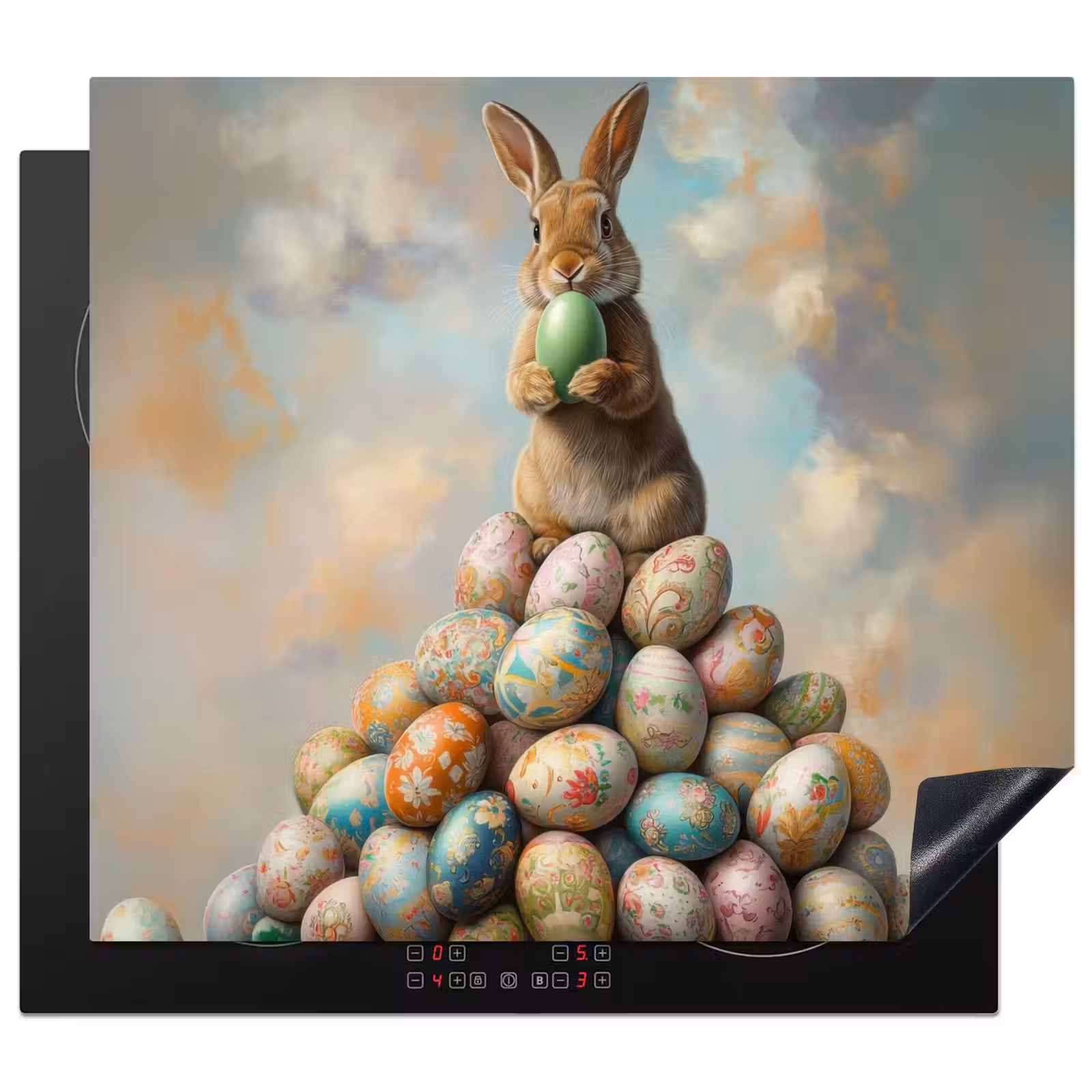 Induction hob cover - Rabbit - Eggs - Colorful — 1