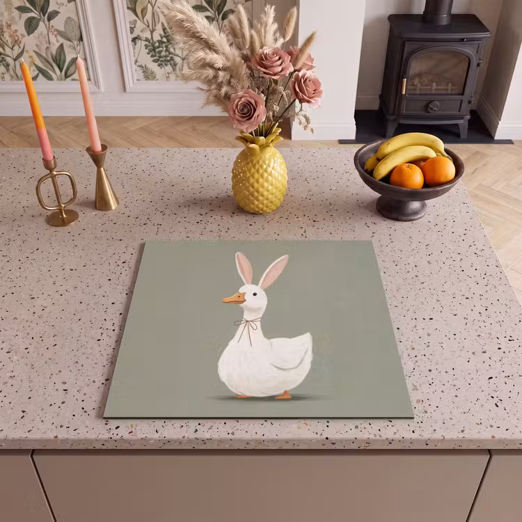 Induction hob cover - Duck - Rabbit ears - Gray — 3