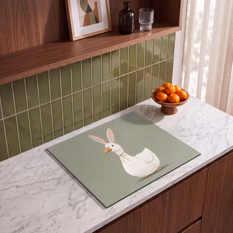 Induction hob cover - Duck - Rabbit ears - Gray — 4