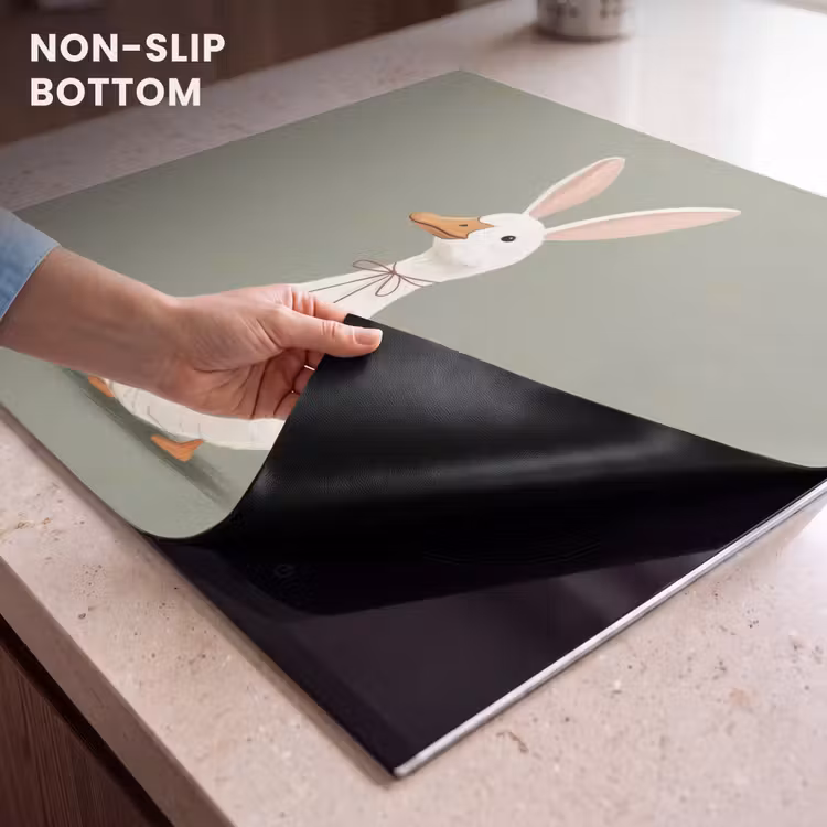 Induction hob cover - Duck - Rabbit ears - Gray — 5
