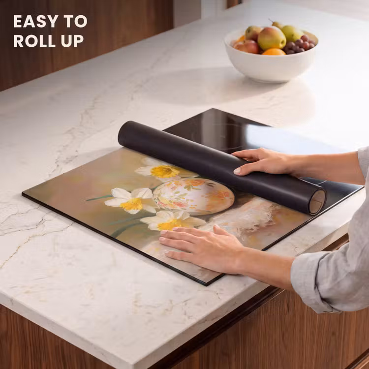 Induction hob cover - Flowers - Eggs - Painted — 6