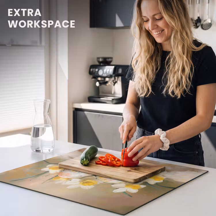 Induction hob cover - Flowers - Eggs - Painted — 7