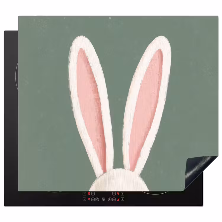 Induction hob cover - Hares - Ears - Pink — 1