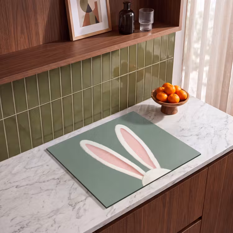 Induction hob cover - Hares - Ears - Pink — 4
