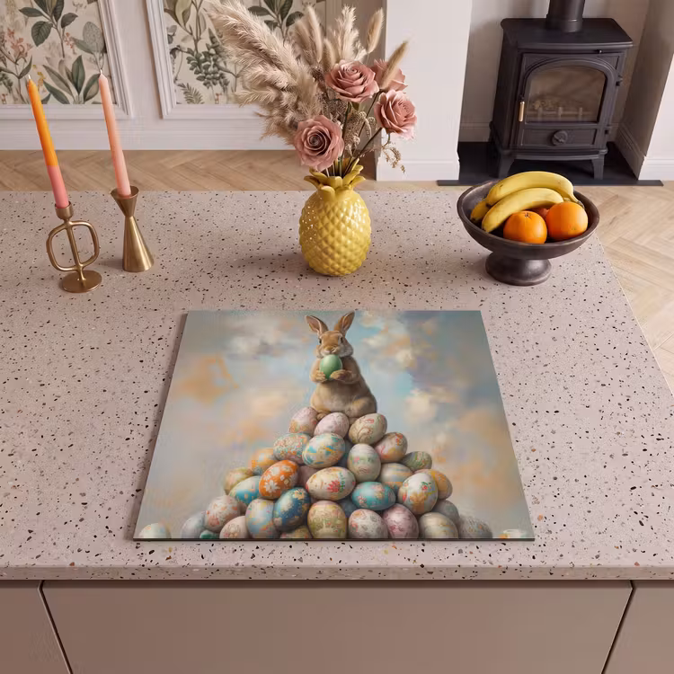 Induction hob cover - Rabbit - Eggs - Colorful — 3